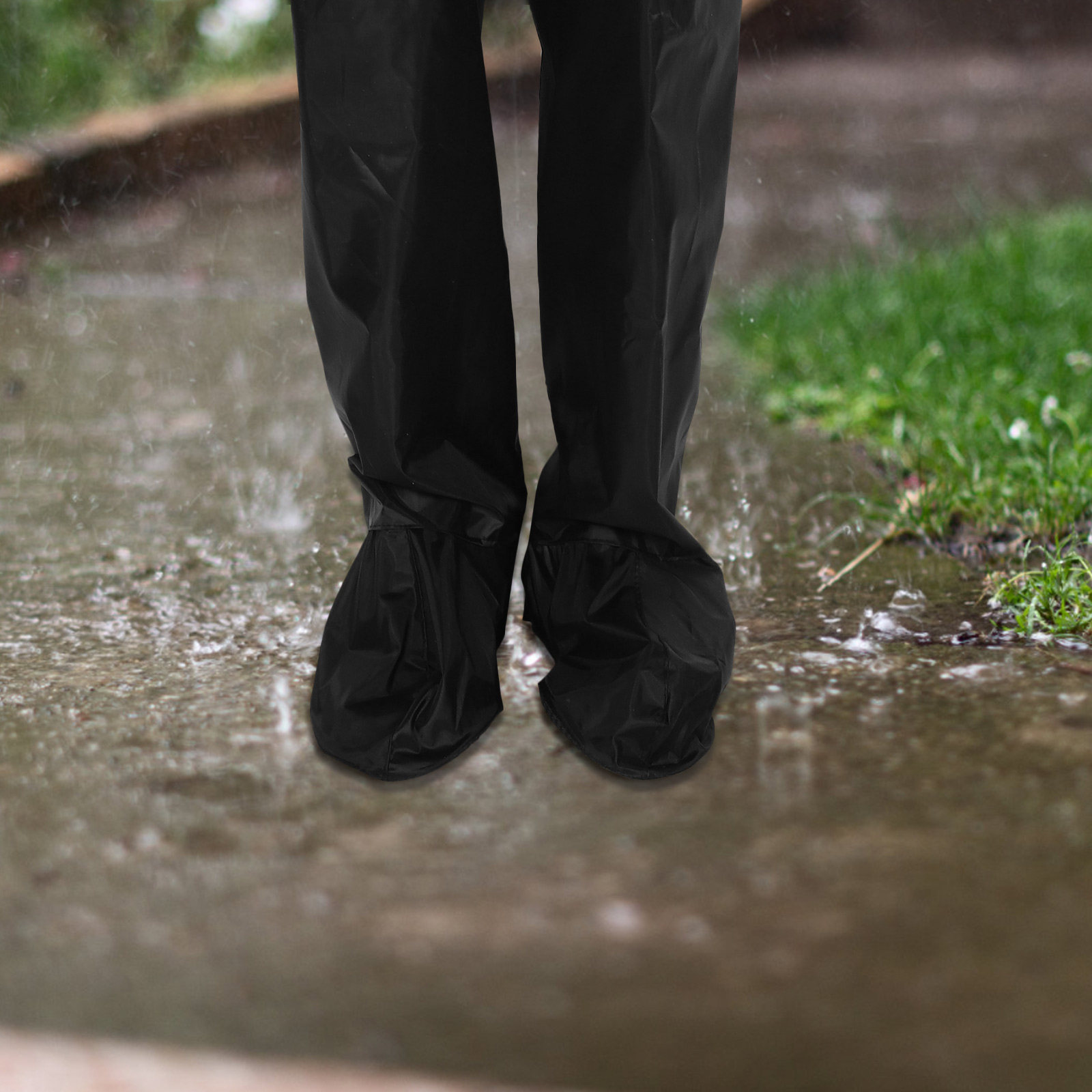 Motorcycle Gear Rain - 1 คู่กางเกงกันฝนสำหรับขี่มอเตอร์ไซค์สำหรับผู้ชายผู้หญิงกันน้ำกันลมพร้อมปลอกหุ้มรองเท้ากลางแจ้งเดินป่าขี่จักรยานฝน