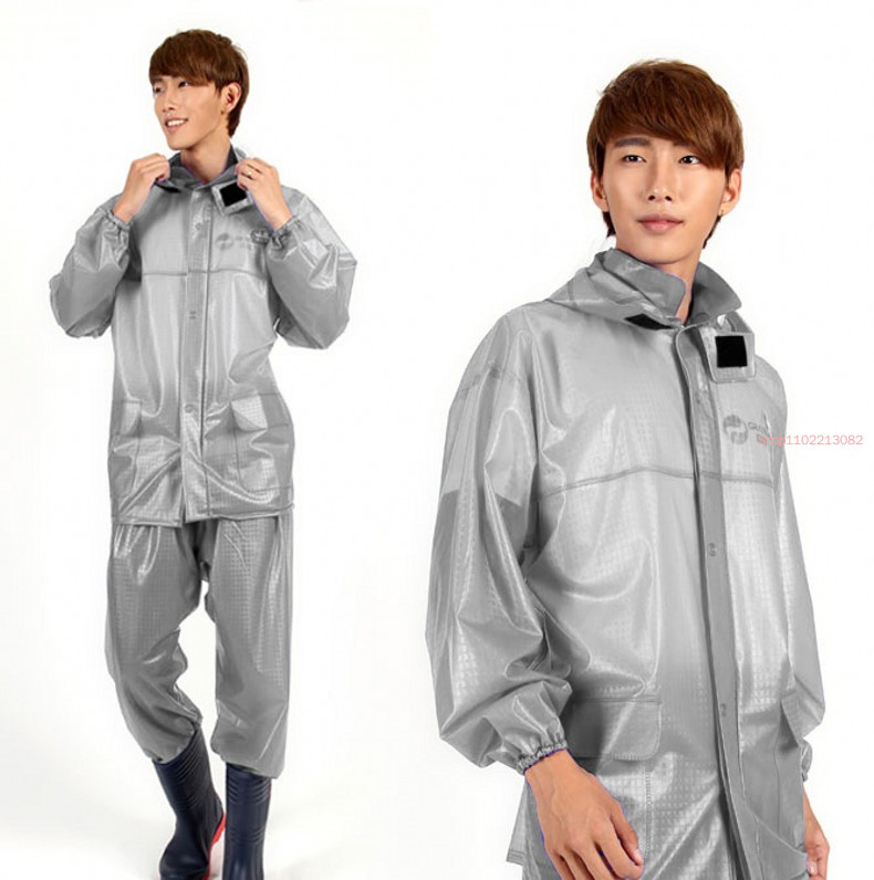 Motorcycle Gear Rain - ชุดกันฝนสำหรับขี่มอเตอร์ไซค์แบบพลาสติก ใช้ซ้ำได้ กันน้ำ สำหรับผู้ใหญ่ ป้องกันฝนและสภาพอากาศเปียกชื้น เสื้อกันฝน