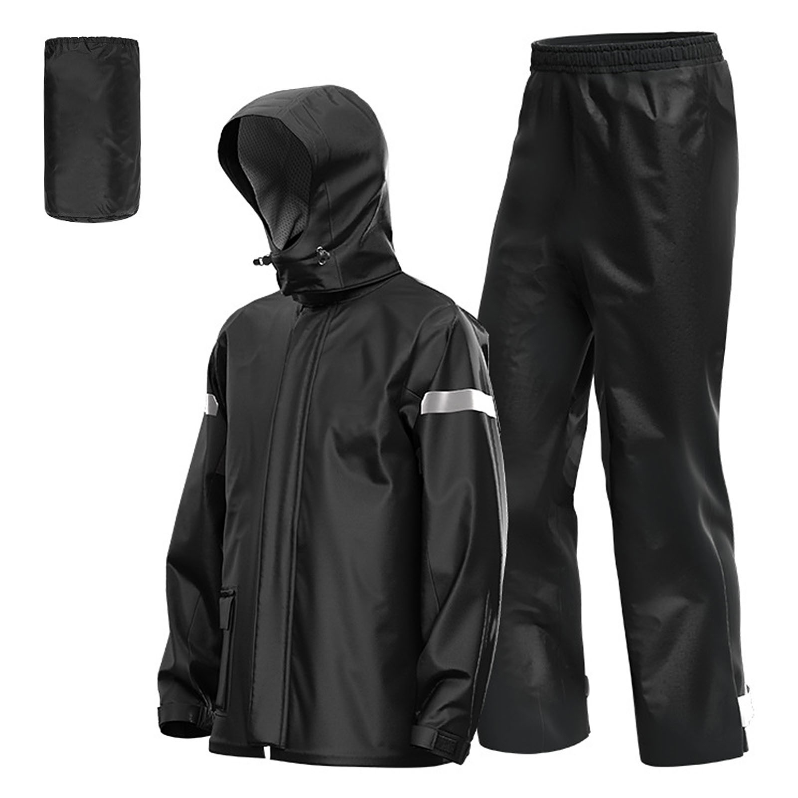 Motorcycle Gear Rain - ชุดกันฝนสำหรับผู้ชาย ขี่มอเตอร์ไซค์ แบบสะท้อนแสง กันน้ำ เสื้อแจ็คเก็ตและกางเกง สำหรับขี่จักรยาน