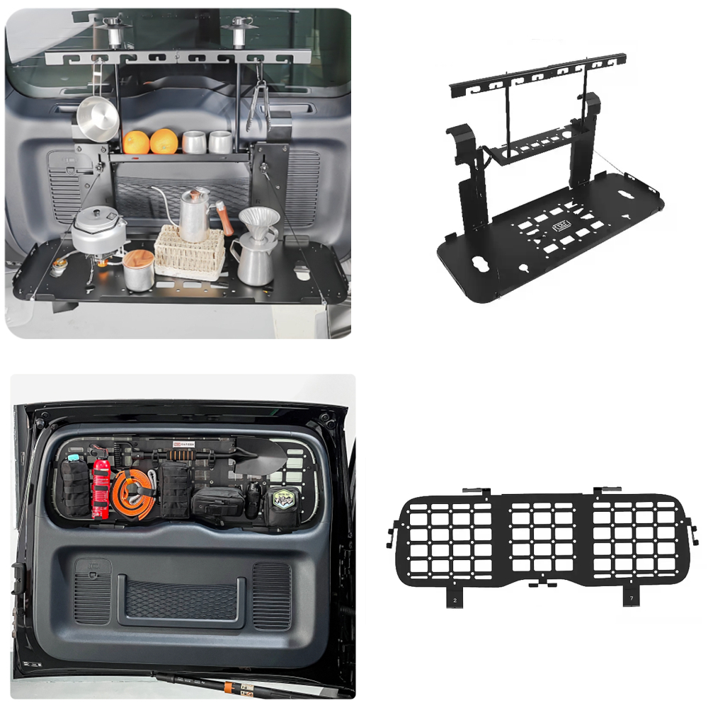 Tail Bag Rack - ชั้นวางของท้ายรถแบบโมดูลาร์ แผงเก็บของท้ายรถ ชั้นวางของแบบพับได้สำหรับรถยนต์ BYD FangChengBao Leopard