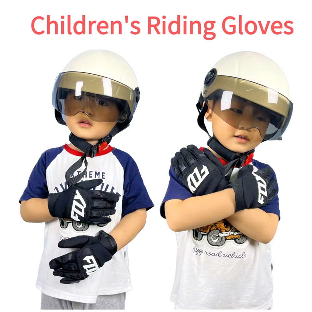 Motorcycle Gear Kids - ถุงมือขี่จักรยานสำหรับเด็ก ปี 2026 ถุงมือสำหรับเด็กขี่จักรยานเสือภูเขา สกู๊ตเตอร์ มอเตอร์ไซค์