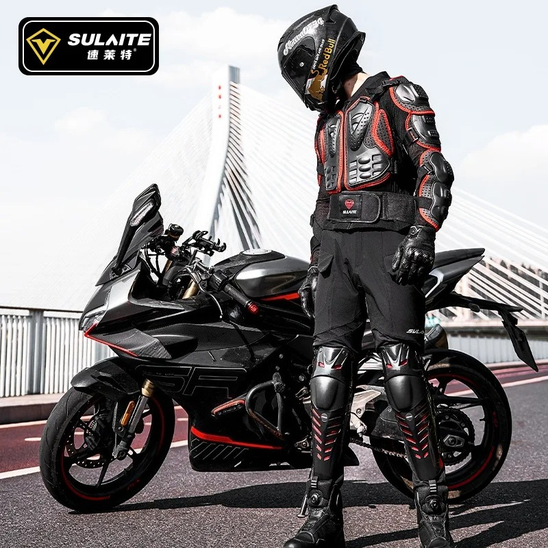 Motorcycle Gear Urban - SULAITE เสื้อแจ็คเก็ตเกราะป้องกันสำหรับมอเตอร์ครอส ทนทานต่อการสึกหรอ ป้องกันการกระแทก สำหรับการขับขี่มอเตอร์ไซค์วิบากในเมือง การแข่งขันแรลลี่