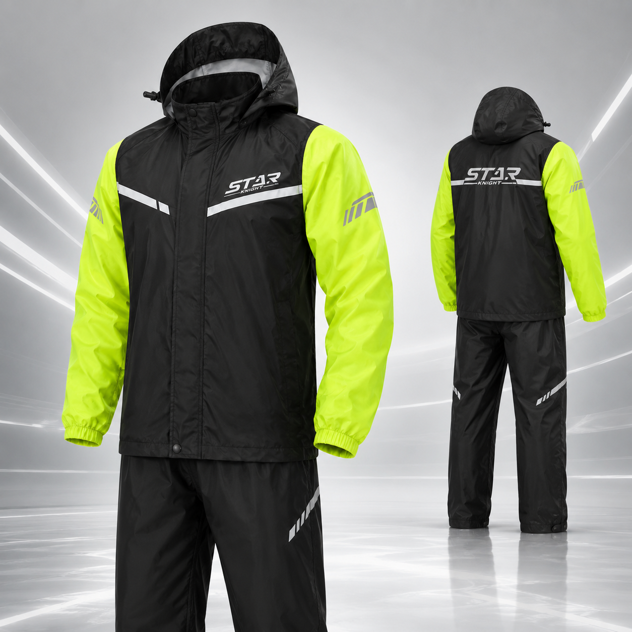 Motorcycle Gear Rain - ชุดกันฝนสำหรับขี่มอเตอร์ไซค์ STAR FIELD KNIGHT SKJ859 เสื้อแจ็คเก็ตมีฮู้ด