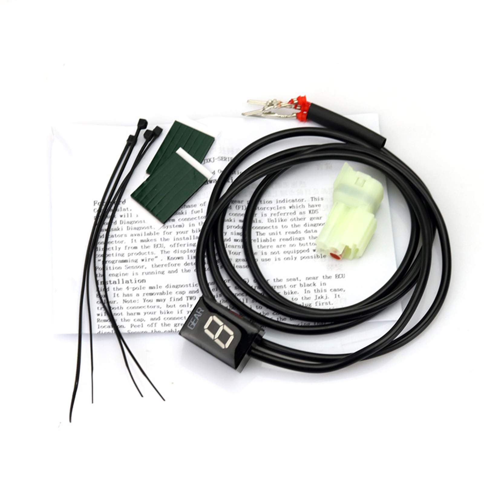 Motorcycle Gear Indicator Install - จอแสดงผลตัวบ่งชี้เกียร์รถจักรยานยนต์สำหรับคาวาซากิ นินจา 250R นินจา 300 ER-6F/N