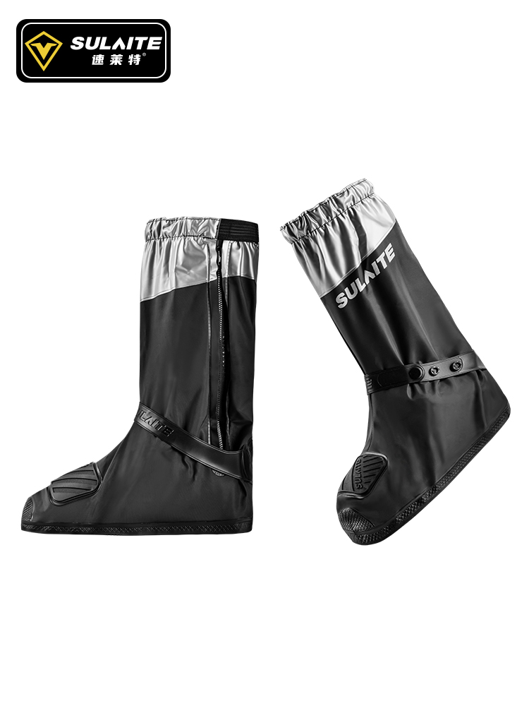 Motorcycle Gear Rain - Sulaite รองเท้าบูทหน้าฝนขี่มอเตอร์ไซค์กันน้ำถุงหุ้มรองเท้าสะท้อนแสง, อุปกรณ์ป้องกันป้องกันรองเท้าขี่จักรยานใช้ซ้ำได้