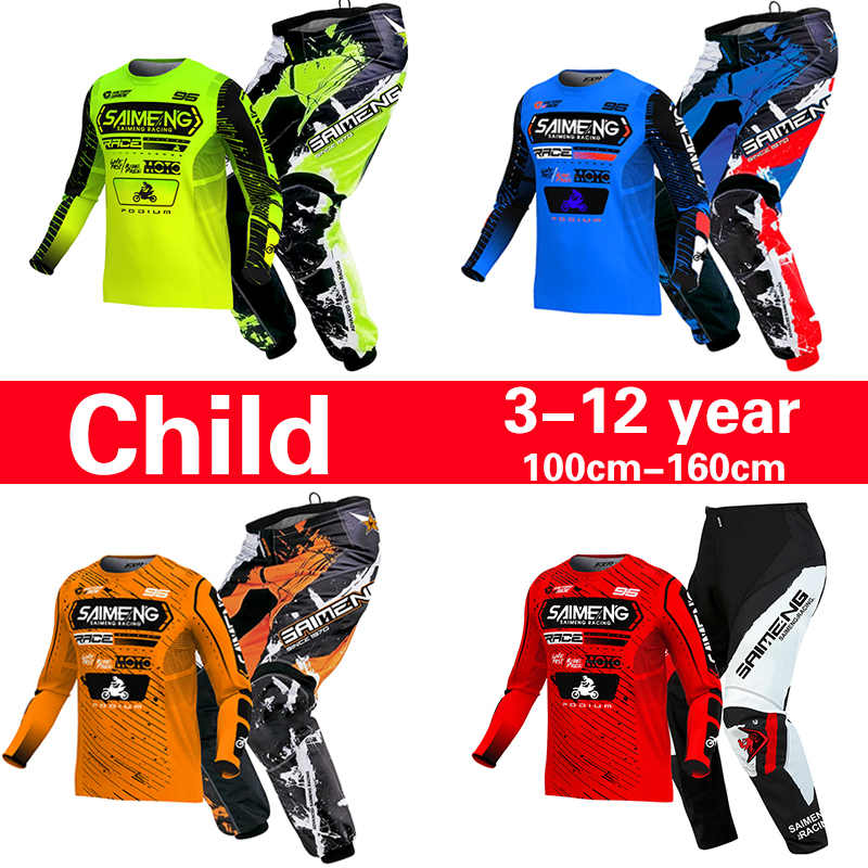 Motorcycle Gear Kids - ชุดเด็กวิบาก เสื้อมอเตอร์ไซค์และกางเกง เสื้อผ้าเด็ก เด็กผู้หญิงตัวใหญ่ ชุดเกียร์ mx