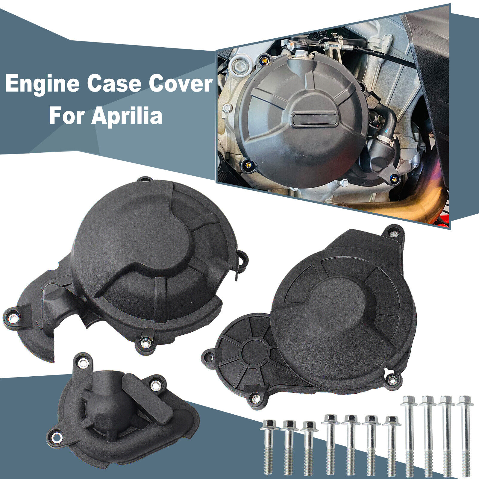 Motorcycle Gearbox - ฝาครอบปกป้องเครื่องยนต์สำหรับ Aprilia RS660 TUONO 660 Tuareg