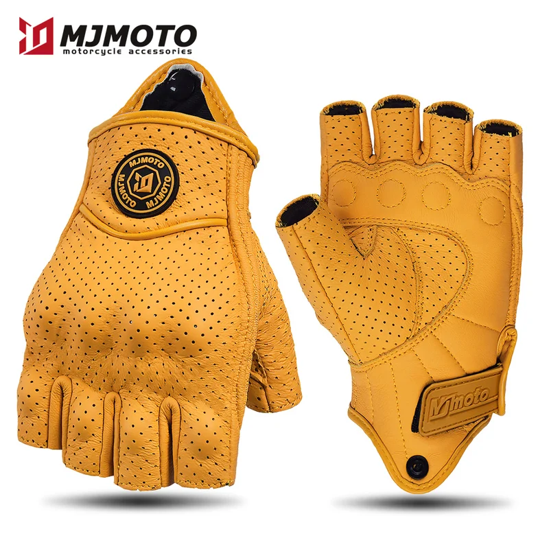 Motorcycle Gear Urban - ถุงมือมอเตอร์ไซค์ อุปกรณ์ป้องกันสามชั้น อุปกรณ์เสริมสไตล์เรโทร อุปกรณ์หน้าจอสัมผัส ดีไซน์ระบายอากาศ เหมาะสำหรับการใช้งานในเมือง/การแข่งรถ