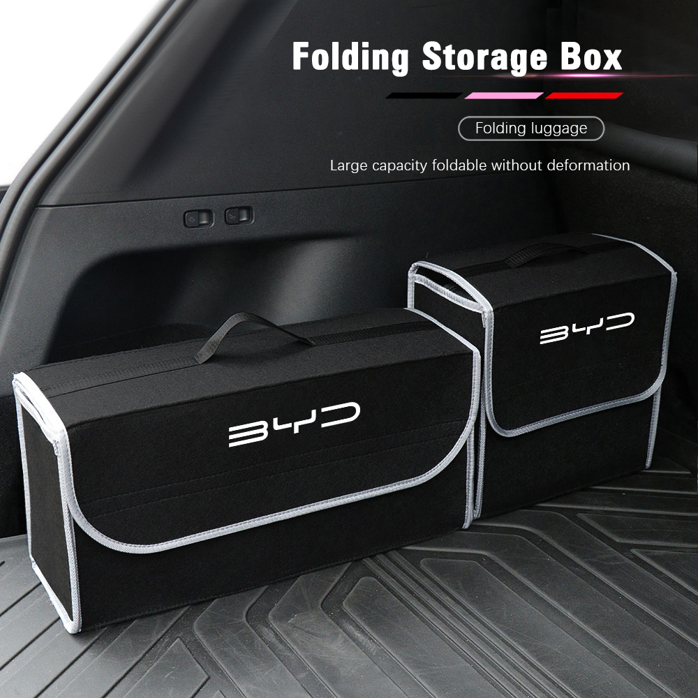 Tail Bag Rack - กล่องจัดระเบียบท้ายรถ ความจุขนาดใหญ่ แบบพับได้ สำหรับรถยนต์ BYD Tang
