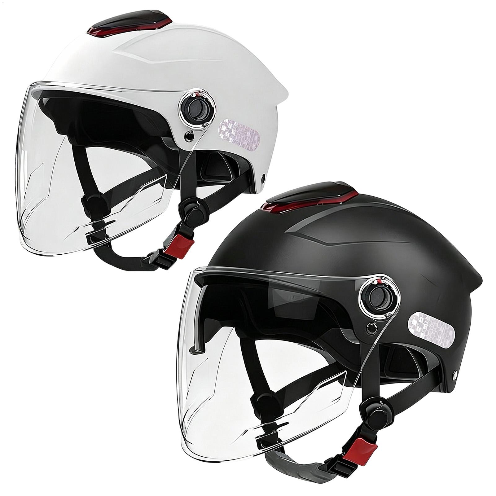 Motorcycle Gear Urban - หมวกกันน็อคมอเตอร์ไซค์ ระบายอากาศได้ดี ดูดซับแรงกระแทก อุปกรณ์ป้องกันศีรษะสำหรับขี่มอเตอร์ไซค์ หมวกกันน็อคสำหรับการขี่จักรยานในเมืองและการเดินทางประจำวัน