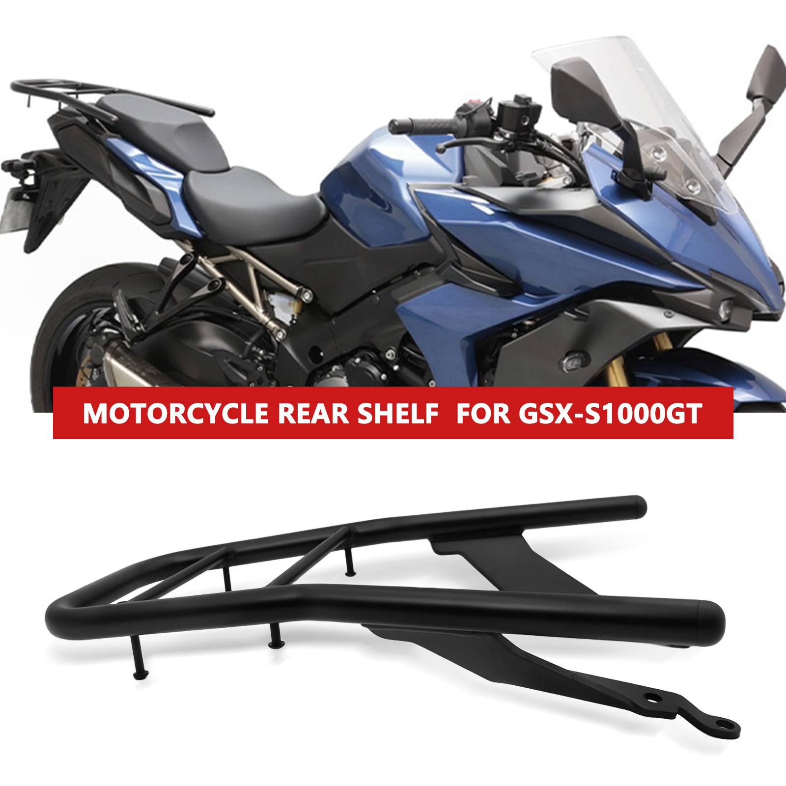 Tail Bag Rack - สําหรับGSX-S1000GT GSX S1000GT 2022-2025 รถจักรยานยนต์กระเป๋าเดินทางTrunkยึดด้านหลังสนับสนุนRackกระเป๋าเดินทางExtension Rack