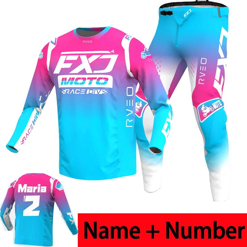 Motorcycle Gear Kids - ใหม่ 2025 FXJ สีชมพู ENDURO วิบากชุดเกียร์