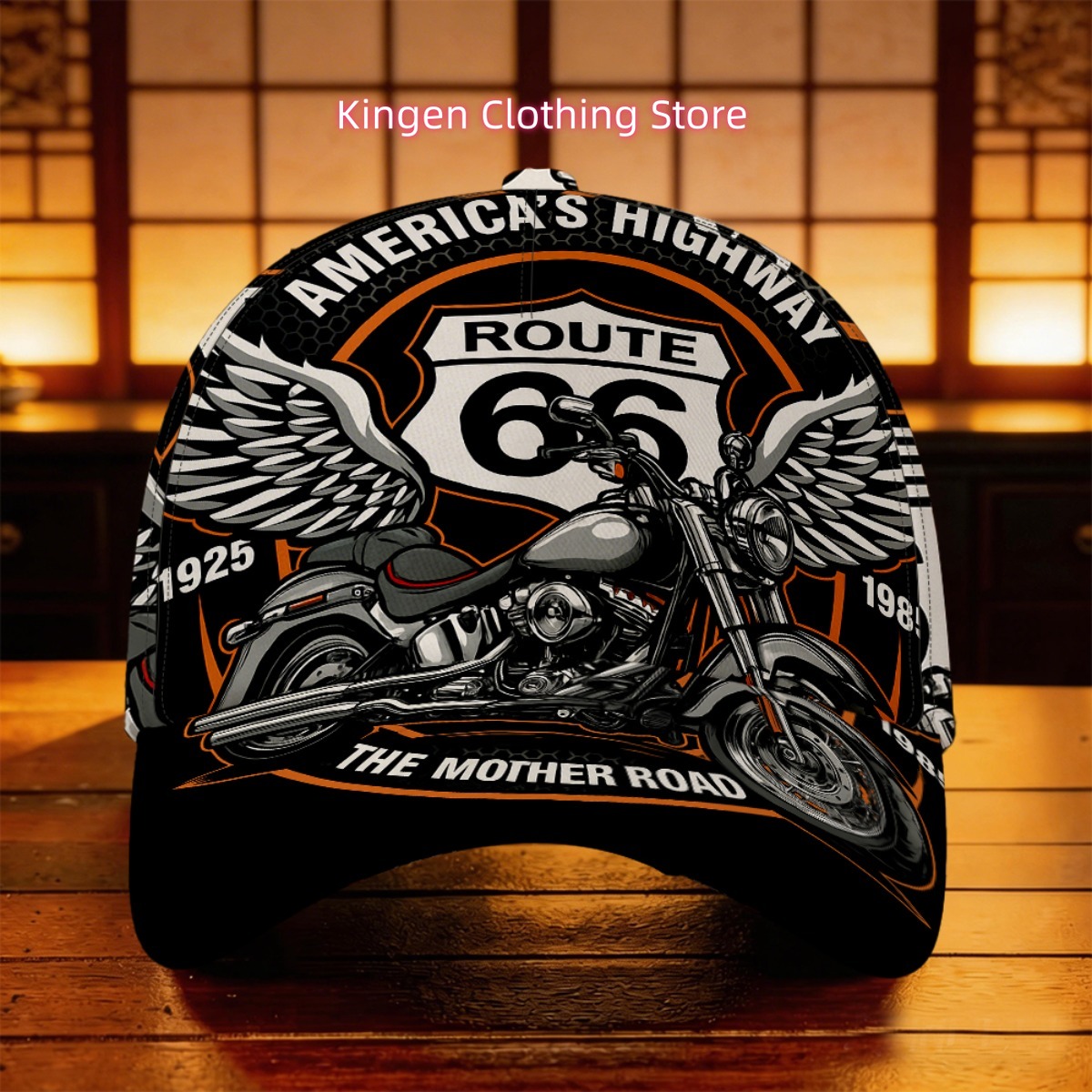 Motorcycle Gear Pattern - หมวกแก๊ปเบสบอลลายเรโทรสไตล์มอเตอร์ไซค์ 1 ชิ้น อุปกรณ์เดินป่า ของขวัญสุดพิเศษ สไตล์สตรีท