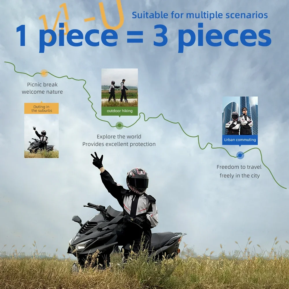 ผู้ชายและผู้หญิงเสื้อกันฝนรถจั - Motorcycle Gear Rain บทวิจารณ์และราคา