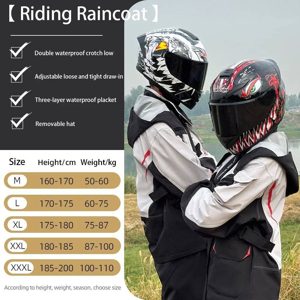 ผู้ชายและผู้หญิงเสื้อกันฝนรถจั - Motorcycle Gear Rain บทวิจารณ์และราคา