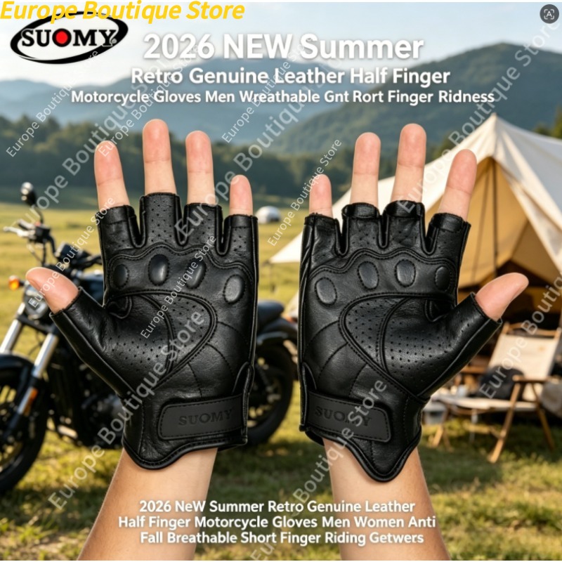 ถุงมือมอเตอร์ไซค์แบบครึ่งนิ้วส - Motorcycle Gear For Summer บทวิจารณ์และราคา