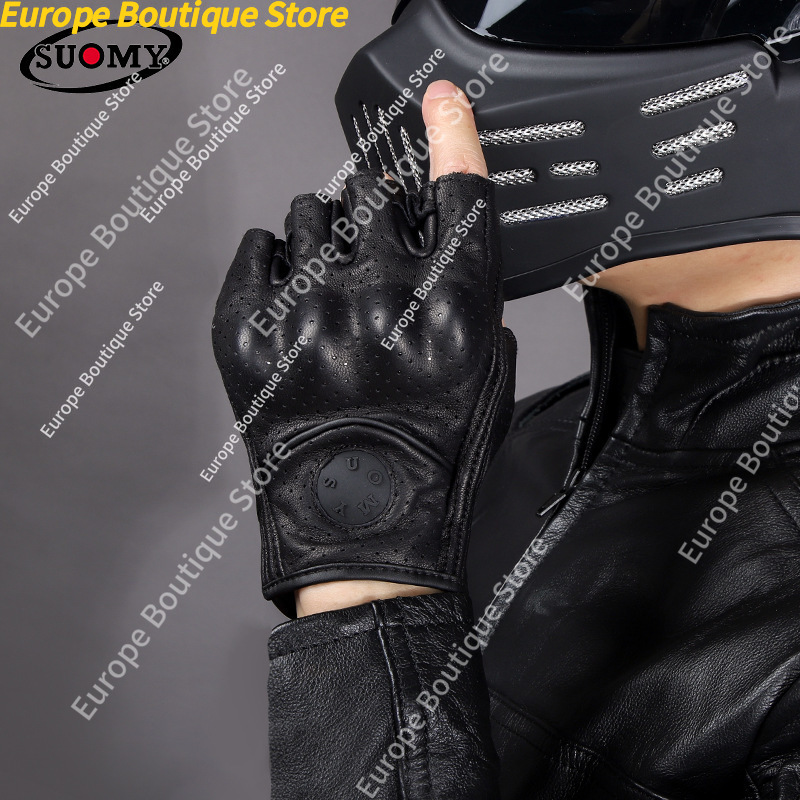ถุงมือมอเตอร์ไซค์แบบครึ่งนิ้วส - Motorcycle Gear For Summer บทวิจารณ์และราคา