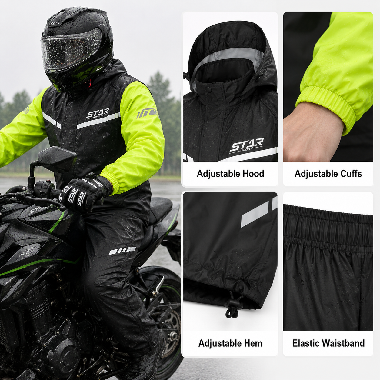ชุดกันฝนสำหรับขี่มอเตอร์ไซค์ S - Motorcycle Gear Rain บทวิจารณ์และราคา