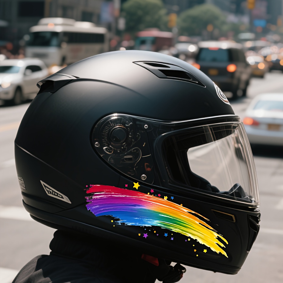 สติ๊กเกอร์ติดหมวกกันน็อคมอเตอร - Motorcycle Gear Pattern บทวิจารณ์และราคา