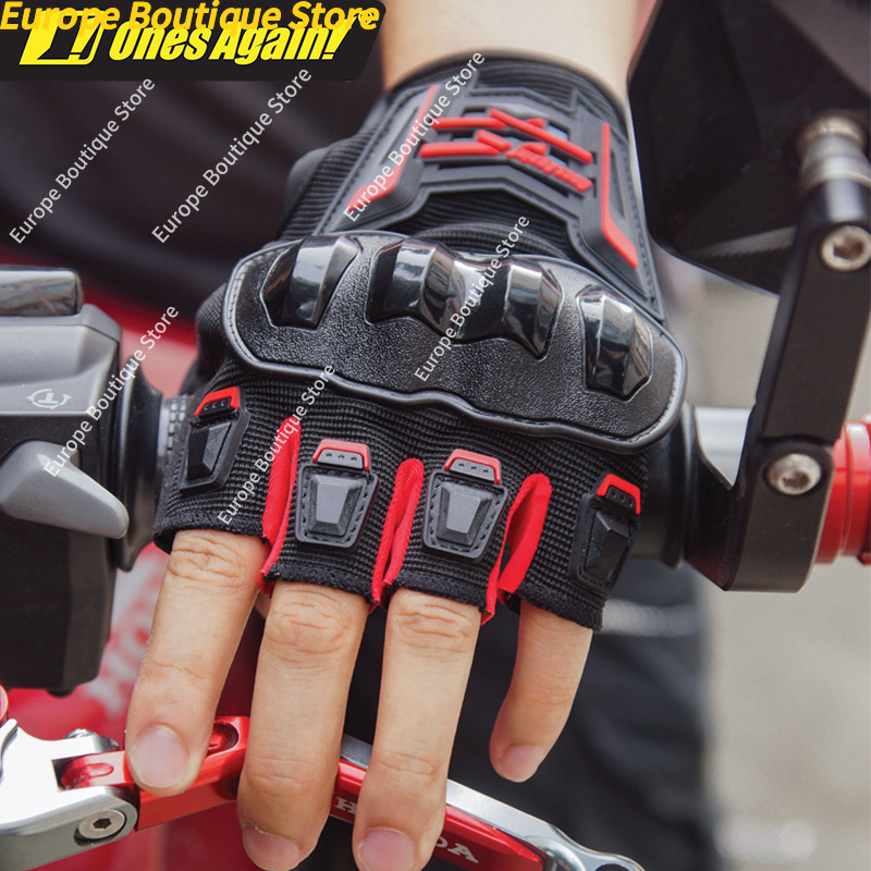 ถุงมือมอเตอร์ไซค์แบบครึ่งนิ้วร - Motorcycle Gear For Summer บทวิจารณ์และราคา