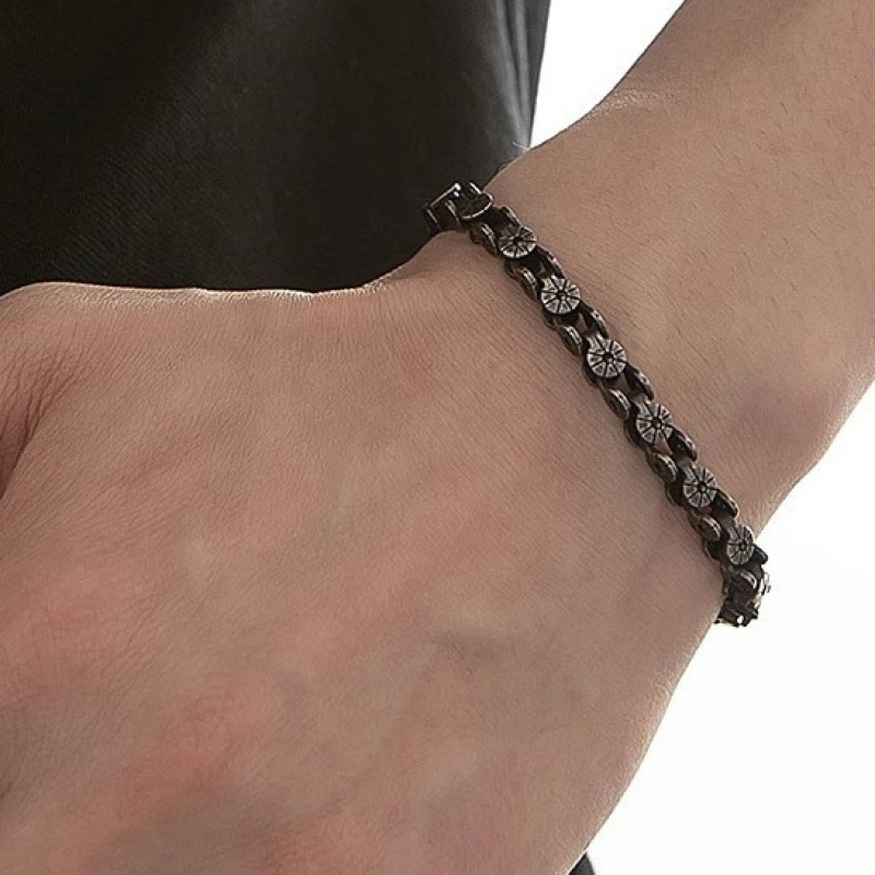 สร้อยข้อมือสแตนเลสสตีลสำหรับผู - Motorcycle Gear Pattern บทวิจารณ์และราคา