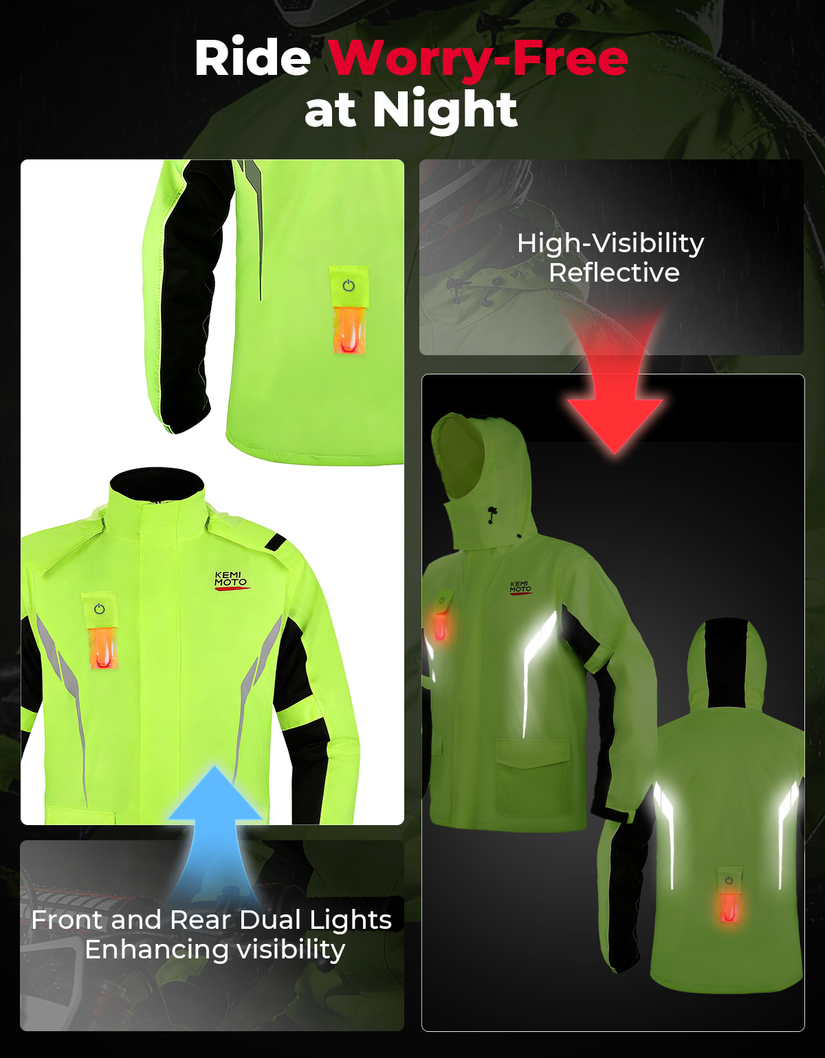 KEMIMOTO ชุดเสื้อกันฝนกันน้ำสำ - Motorcycle Gear Rain บทวิจารณ์และราคา
