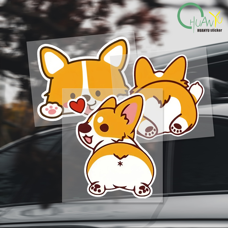 รถสติกเกอร์รถการ์ตูน Corgi สติ - Motorcycle Gear Helmets บทวิจารณ์และราคา
