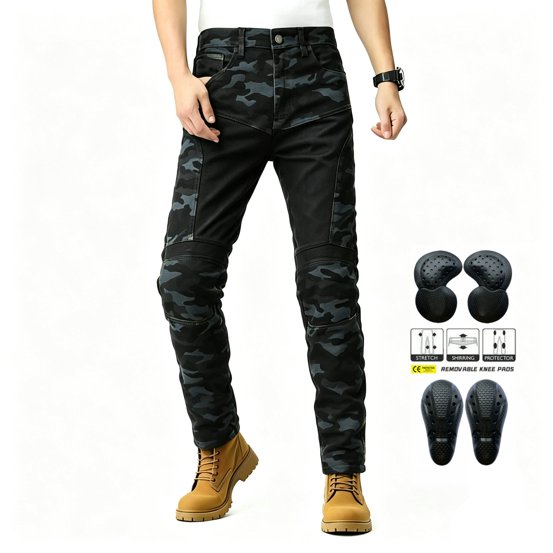 กางเกงยีนส์ขี่มอเตอร์ไซค์สำหรั - Motorcycle Gear For Summer บทวิจารณ์และราคา