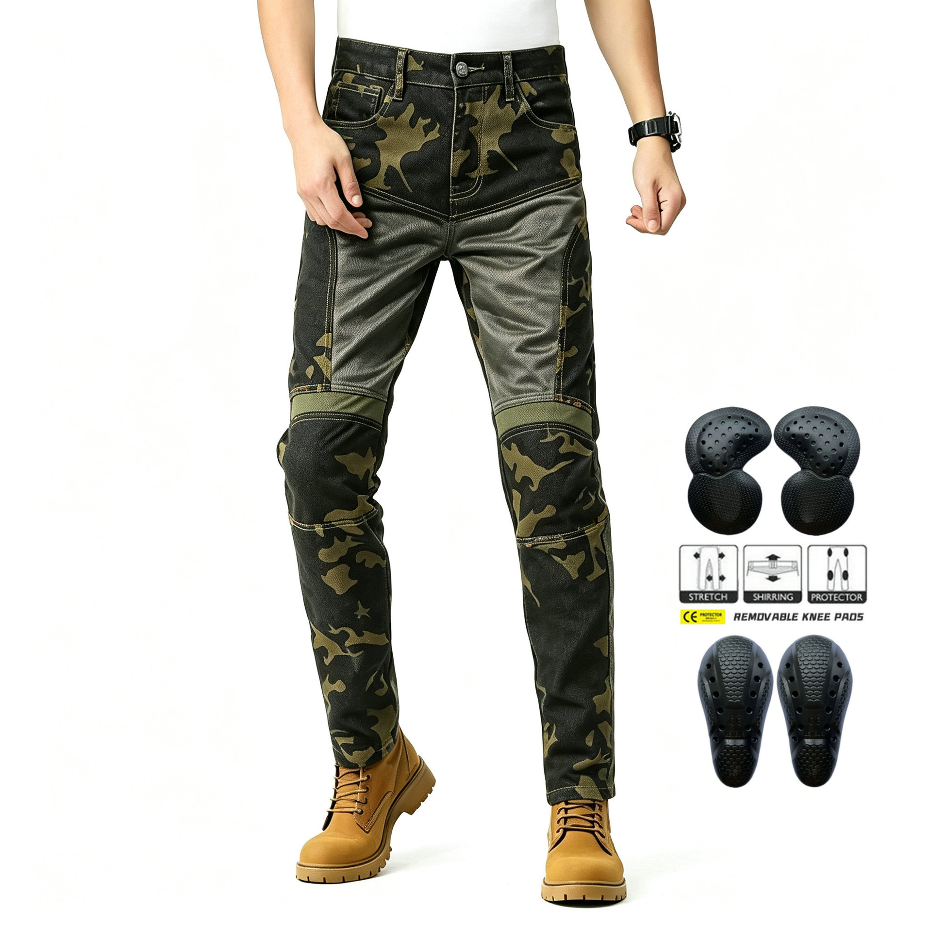 กางเกงยีนส์ขี่มอเตอร์ไซค์สำหรั - Motorcycle Gear For Summer บทวิจารณ์และราคา