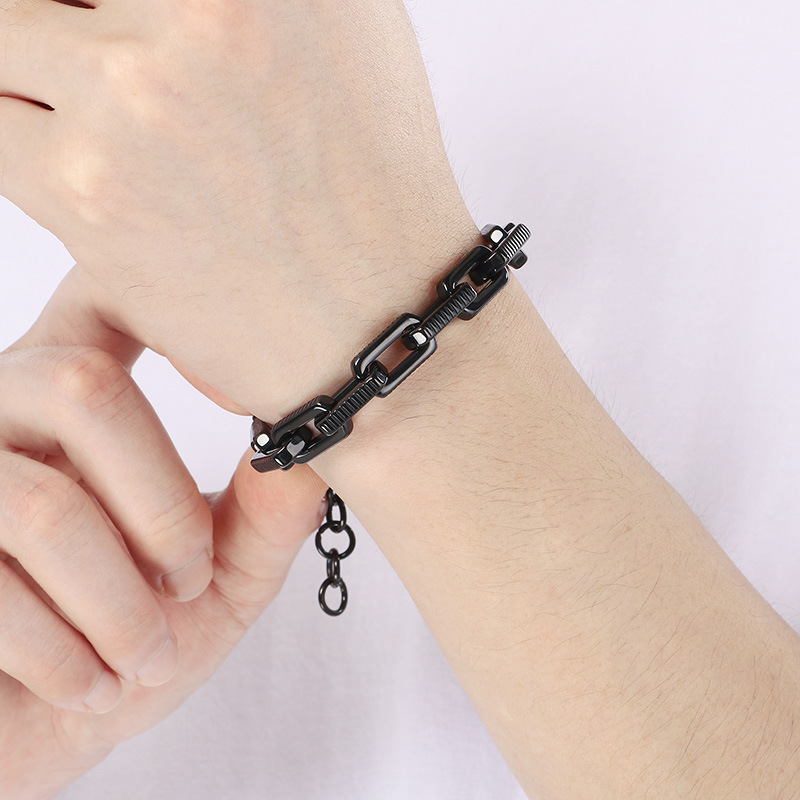 สร้อยข้อมือผู้ชายสแตนเลสสตีลลา - Motorcycle Gear Pattern บทวิจารณ์และราคา