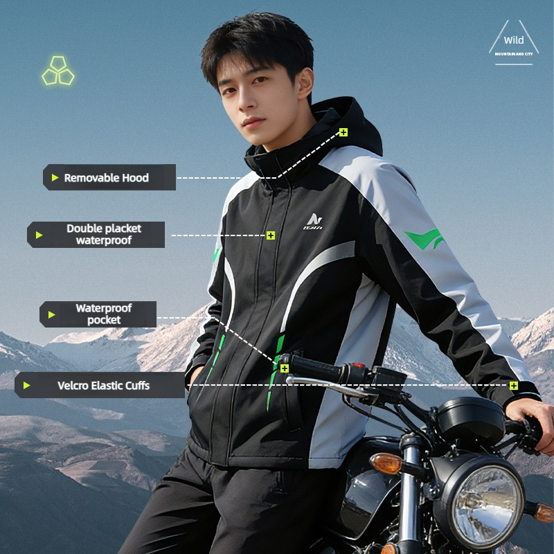 ชุดกันฝนสำหรับขี่มอเตอร์ไซค์ผู - Motorcycle Gear Rain บทวิจารณ์และราคา