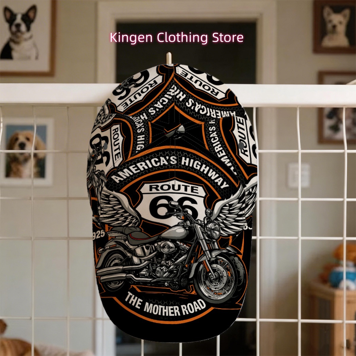 หมวกแก๊ปเบสบอลลายเรโทรสไตล์มอเ - Motorcycle Gear Pattern บทวิจารณ์และราคา